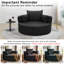 Fauteuil demi-tonneau d'appoint rembourré en tissu de chenille pivotant à 360 degrés Modern-965338847