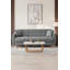 Élégant canapé-lit à 3 places, tissu de lin gris, 84,3 po x 39,4 po x 34,3 po | Structure en métal et en carton, pieds en plastique | Se convertit en lit (71,7 po x 40,2 po) | Parfait pour le salon et la chambre d'amis-1712318504