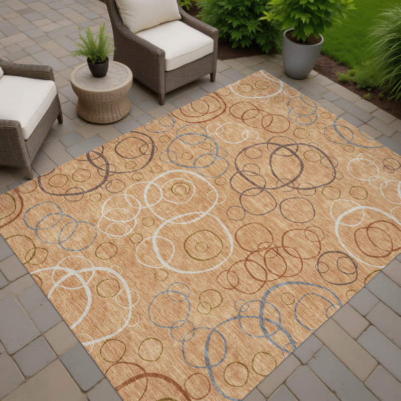 Machine Washable Indoor/Outdoor Kugler ACN2408 Geometric Rug, Rectangle 2'6" x 3'10"