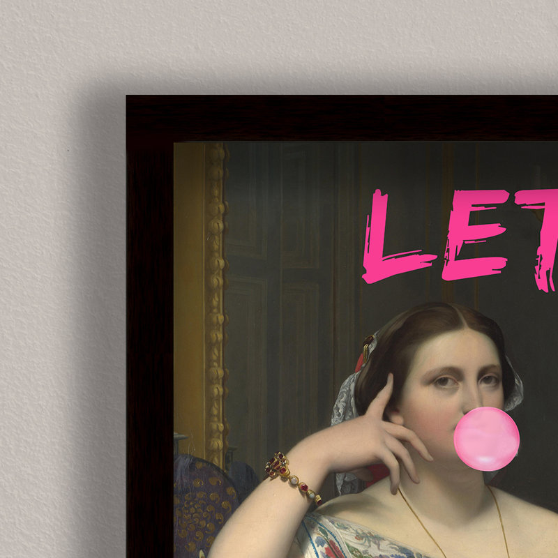 Pop Art & Retro "Let Them Eat Cake" Framed Print Wall Art, 20" H x 16" W