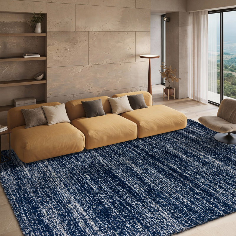 Tapis ivoire Jon-Paul, Rectangle 2 pi 3 po x 3 pi 9 po, Ivory/Navy 