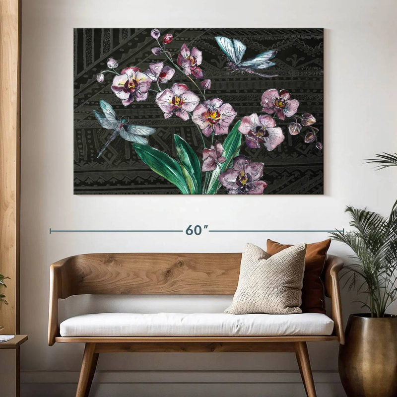 Harnek Boho Orchid Landscape Black