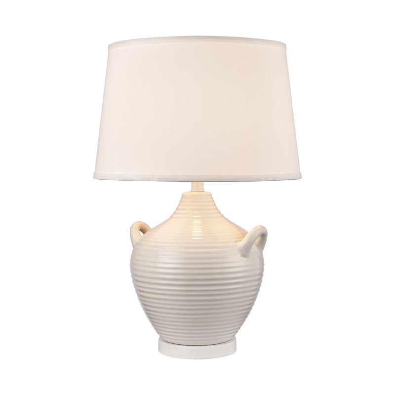 Lampe de table 1 lumière de 25 po de haut Oxford - Blanc