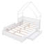 Lit plateforme en bois avec garde-corps et 2 tiroirs Wood House-983191479