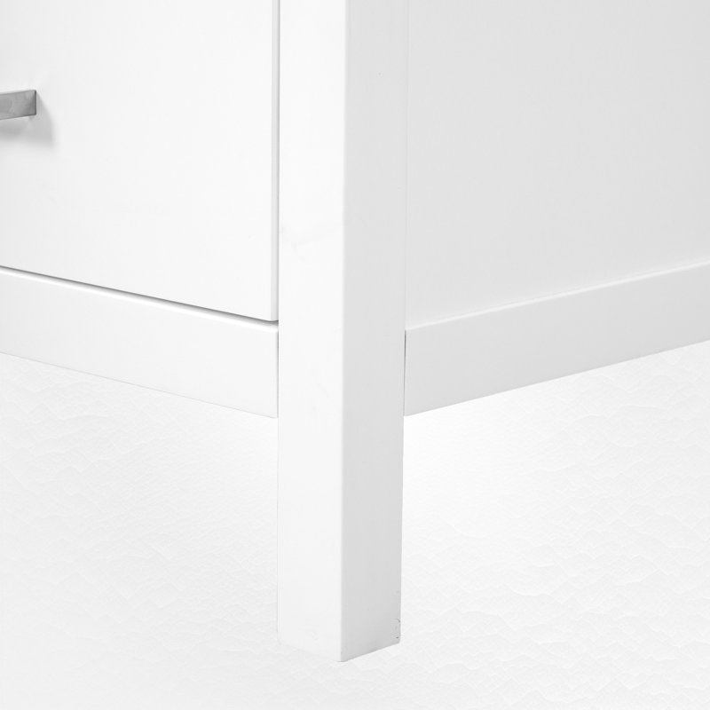 Meuble-lavabo simple 36 po avec lavabo en céramique, Blanc