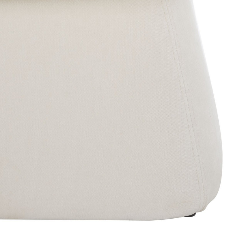 Fauteuil demi-tonneau en polyester 30,7 po Genata, Lin crème