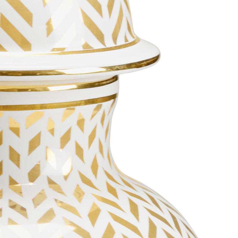 Herringbone Ceramic / Porcelain Ginger Jar