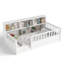 Wooden Floor Bed with A Fence-Style Guardrail,Featuring a Side Storage Decorative Function-419122240-419122247