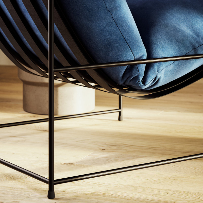 Danita Armchair, Washed Blue Performance Canvas
