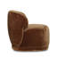 Fauteuil club rembourré Pero, bronze vieilli