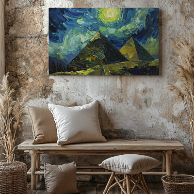 Impression sur toile, Pyramides du désert étoilées