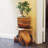 14" Tall Multi-functional Tree Stump Stool, Live Edge Side Table, Plant Stand & Nightstand