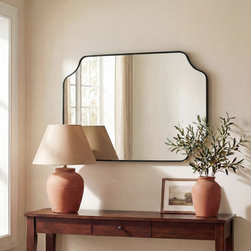 Miroir mural Alora, Noir