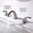 8" Waterfall Bathroom Faucet In Brushed Nickel - 3 Hole Vanity Sink With Pop Up Drain Assembly, Supply Hose, Zinc Alloy For Construction