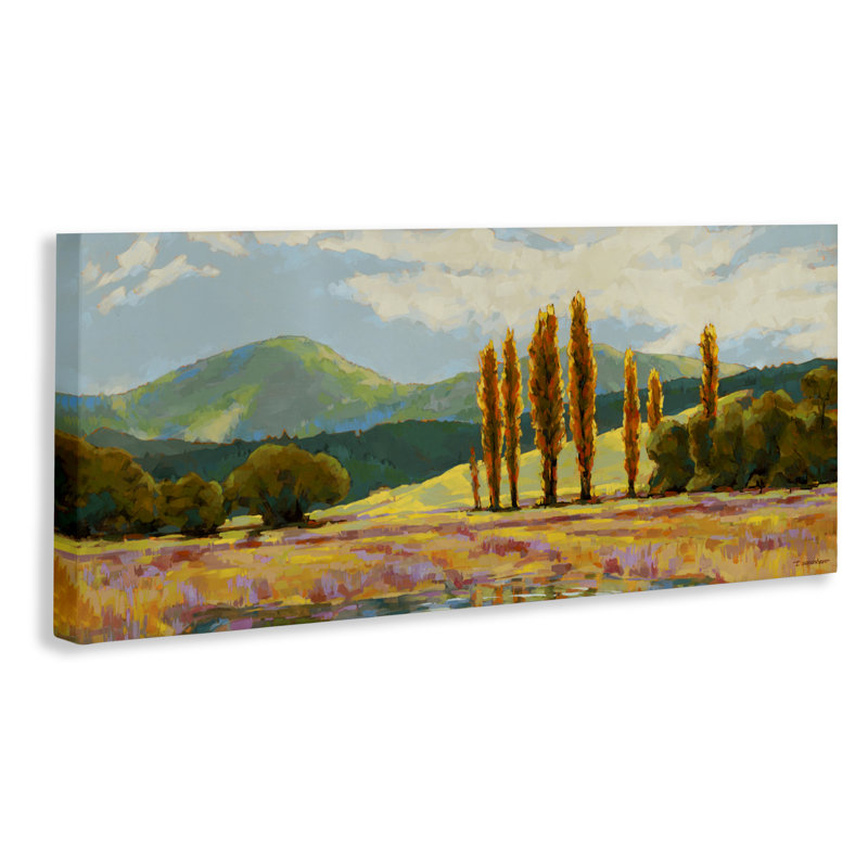 Vaste toile de campagne sobre, design par Trevor Copenhaver, H 13 po x l 30 po