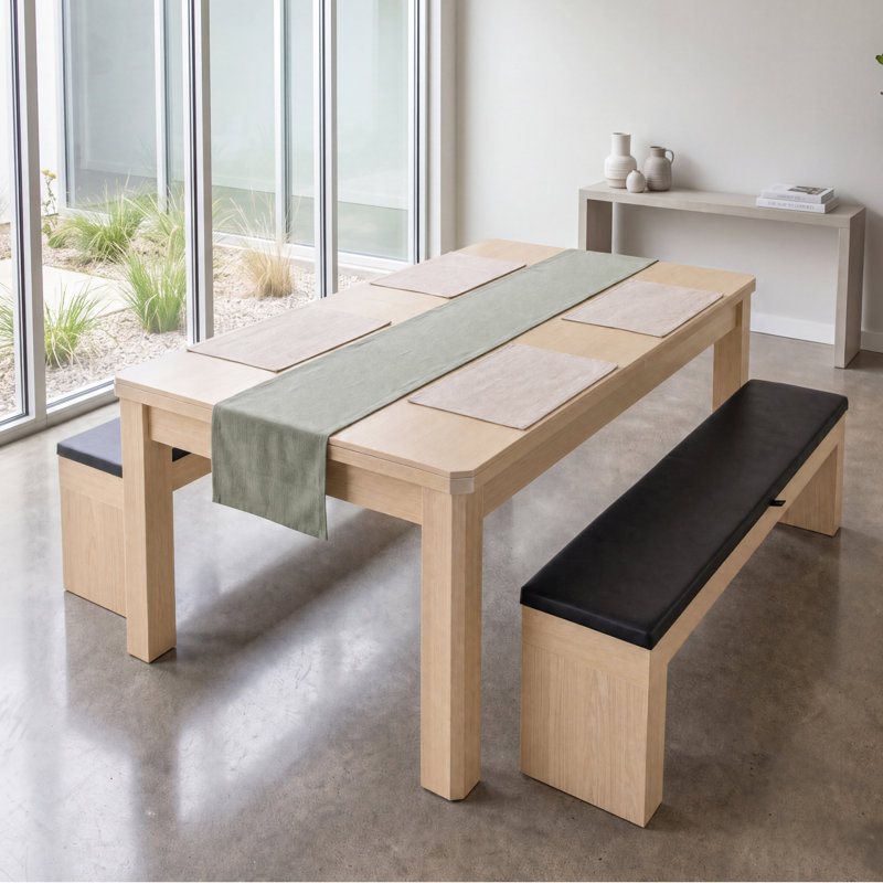 Table combinée avec 2 bancs de tennis de table et de table de billard 3 en 1 GoSports - Bouleau clair, Beige