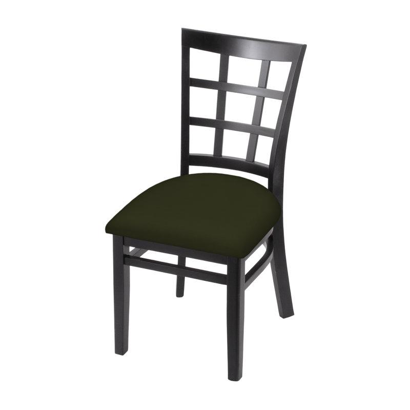 Hampton 18'' H Upholstered Beech Side Chair, Black, Canter Pine
