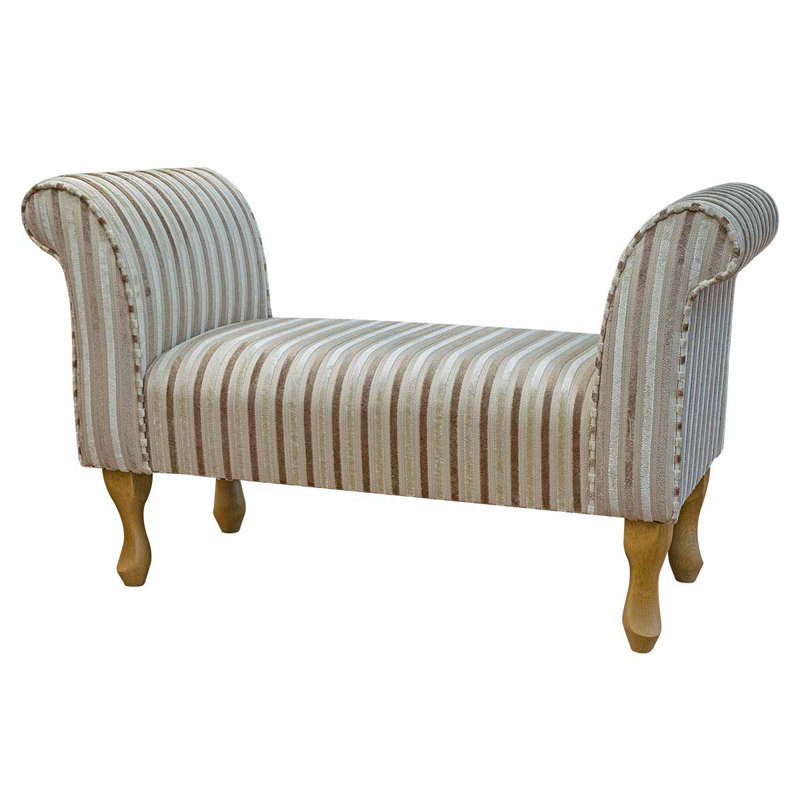 Upholstered Bench, 63.5 x 142 x 40.5cm, Striped