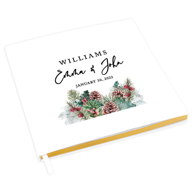 Livre d'or de mariage d'automne personnalisé