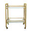Chariot-bar en acier inoxydable et Lucite Baylor
