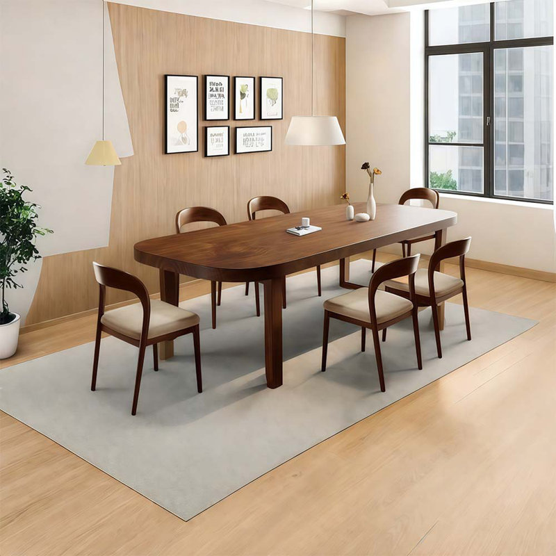 Ensemble de tables de salle à manger et de chaises modernes Modern, H 29,53 po x L 86,61 po x l 35,43 po