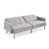 100% polyester gris clair est en rupture de stock