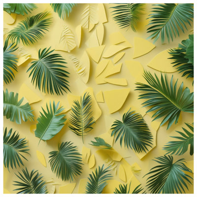 Édredon Green Palm Leaves