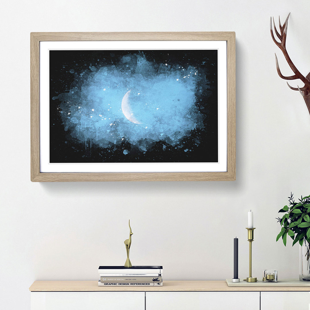 Moon in Morning Light - Picture Frame Graphic Art Print