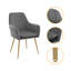 Chaise d'appoint en velours H Louis-1804990975