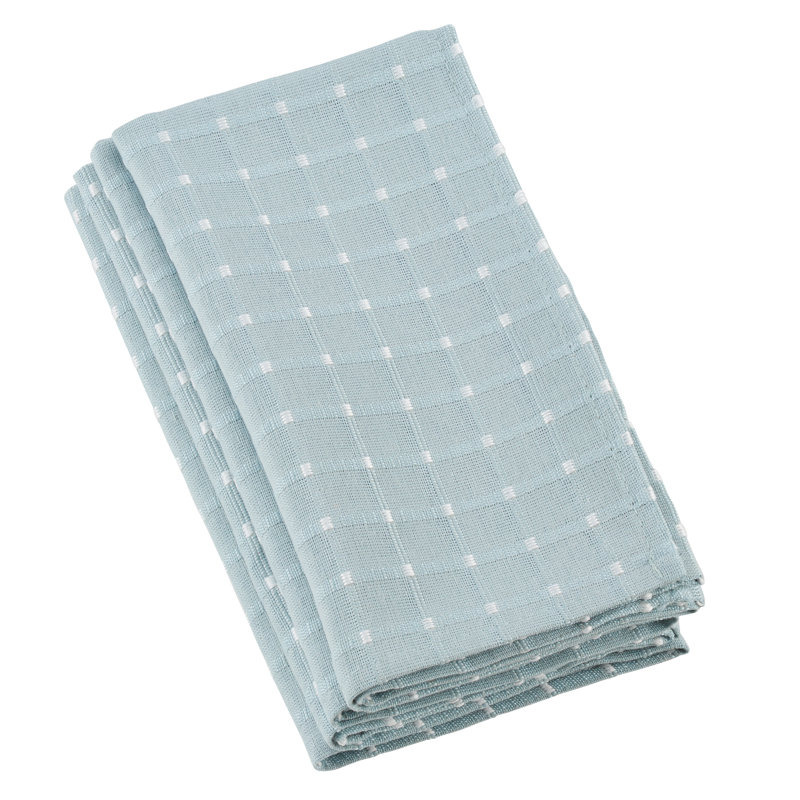 Clarkston Cotton Embroidered Square Napkin, Aqua