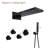 22" Wall-Mount LED Bluetooth Music Thermostatic Rainfall Complete Shower System with Rough in-Valve-106227111
