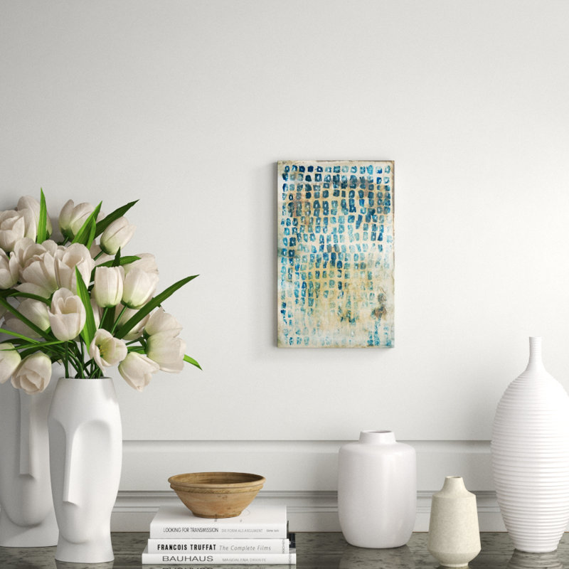 Torquoise Pierre Print by Austin Beiv, 16" H x 10.5" W x 1.5" D, Glass Coat