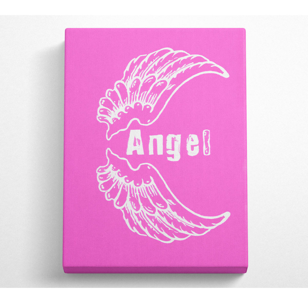 Angel Wings 3 Vivid Pink - Kunstdrucke auf Leinwand