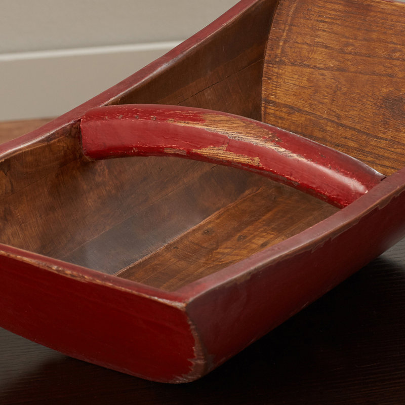 Plateau de service en bois, Rouge