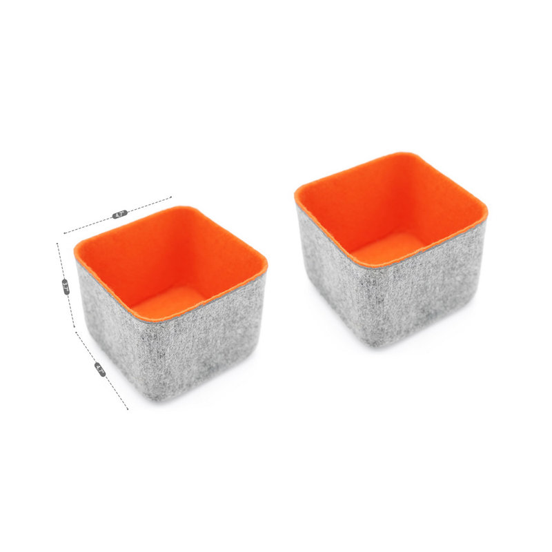 Rangement de bureau Reuben, Orange et gris
