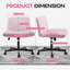 Chaise de travail pivotante en tissu Caelie-105049652