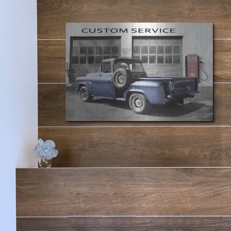 «Gulf Service Station» par Lori Deiter, H 12 po x l 16 po