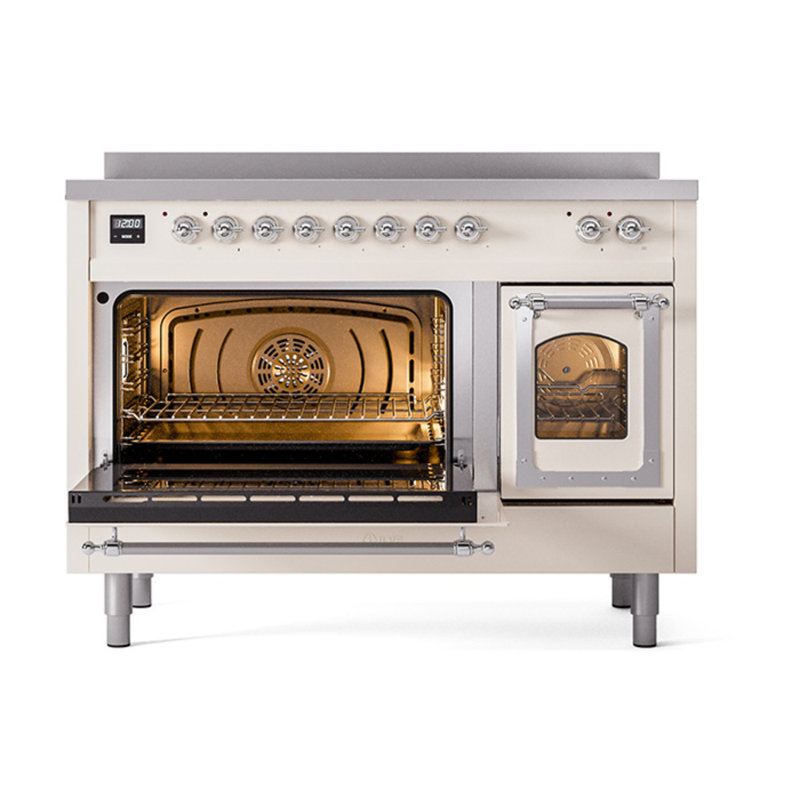 ILVE Nostalgie II Noblesse 48 po à induction, Antique White/Chrome