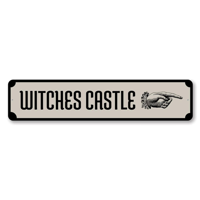 Plaque en aluminium Witch's Castle, H 6 po x l 24 po x P 0,06 po