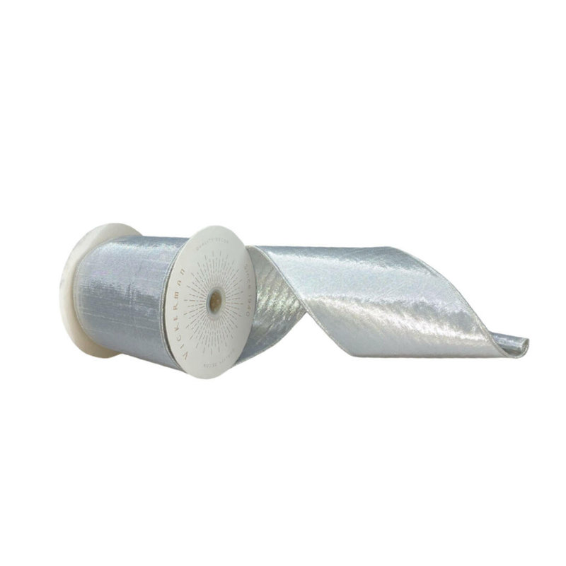 Vickerman 10yd Metallic Christmas Ribbon, 0.2" H x 360" W x 4" D, Silver