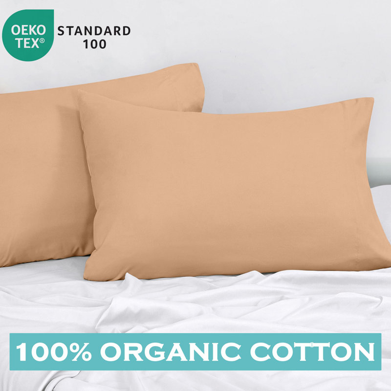 ROYALE LINENS 300 Thread Count 100% Long Staple Combed Cotton Pillowcases Set of 2 - Ultra Soft - Standard Bed Pillow Cover - 20"x26" - Breathable, Cool & Crisp Percale Pillow Case (Std, Lake Blue)