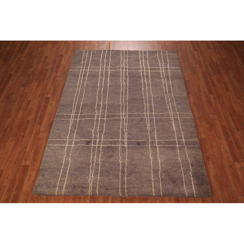 Tapis brun marocain oriental 6 x 8