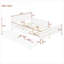 Lit plateforme en bois massif pour chambre principale ou d'amis, cadre de lit double gris ardoise avec garde-corps latéraux doubles et tiroirs de rangement sous le lit-1443491542-1443491528