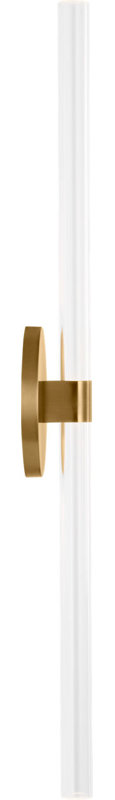 Silas Sconce, 2, Burnished Brass, 24" H x 4.5" W x 2" D