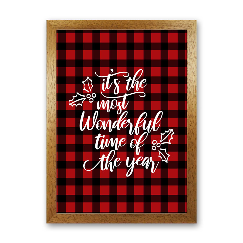 Wonderful Time - Print, Brown Framed, 34cm H x 25cm W x 3cm D