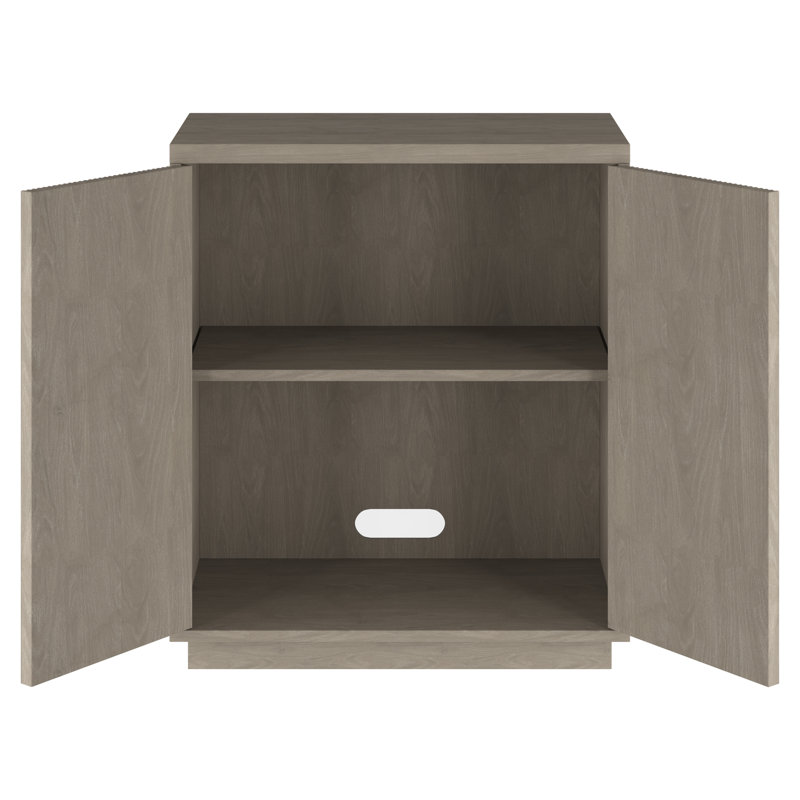Warden Accent Cabinet, Antiqued Gray/Oak