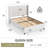 Modern Upholstered Platform Bed With Wingback Headboard with Solid Wood Legs-1786087599