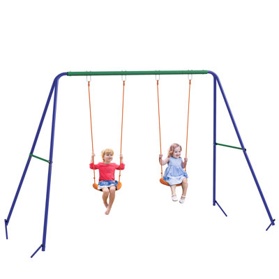 Outsunny Swing Set with 2 Swing(s)