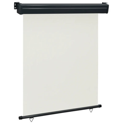 Dakota Fields 140cm W x 0cm D Fabric Black Cover Motorised Retractable Side Awning