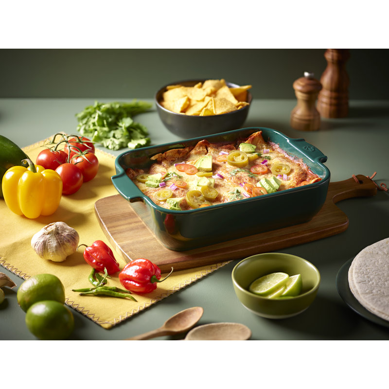Peugeot Appolia Rectangular Ceramic Baking Dish, 3.15" H x 12.5" L x 8.86" W